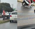 Vídeo: Derramamento de óleo deixa pista escorregadia e provoca acidentes na AL-115