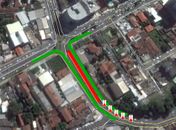 Condutores vindos do Poço terão que desviar o percurso pela lateral do viaduto, quem desce a ladeira Geraldo Melo não terá alterações no itinerário.