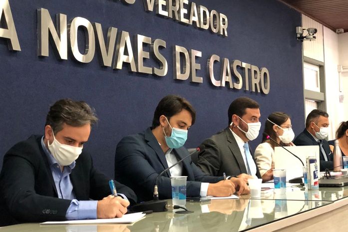 Vereador Joãozinho participa de reunião com empresas responsáveis pelas obras de esgotamento sanitário de Maceió