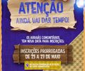 Prefeitura prorroga inscrições para arraiás comunitários