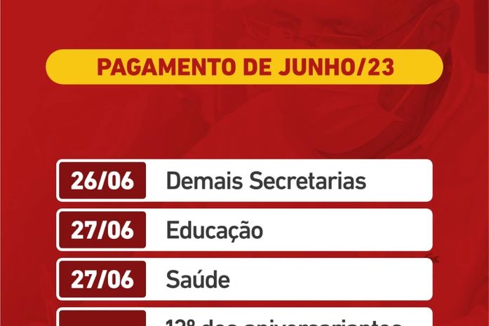 Prefeitura de Penedo inicia pagamento do salário de junho