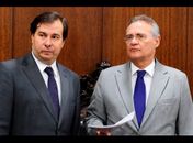 Renan comete gafe com Temer ao elogiar Maia