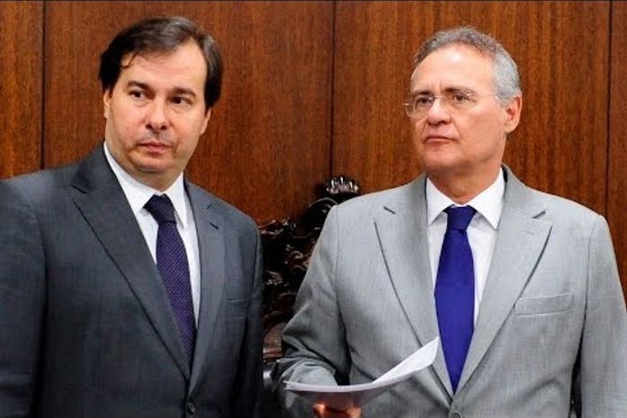 Renan comete gafe com Temer ao elogiar Maia