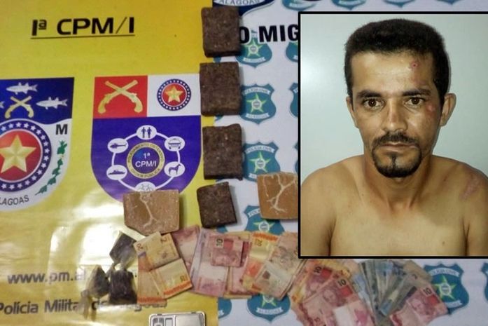 Traficante é preso com mais de 1 quilo de maconha e crack
