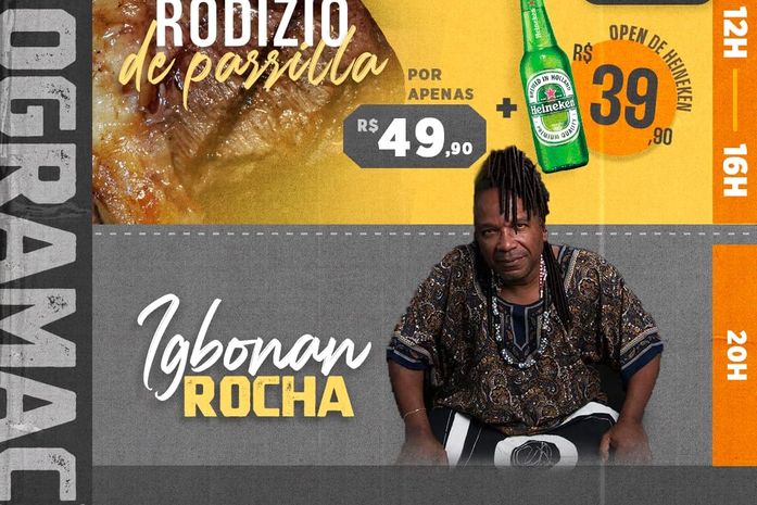 Igbonan Rocha movimenta a sexta-feira com muito samba raiz, em Maceió
