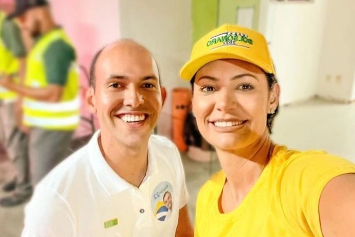 Carlinhos Monteiro e Michelle Bolsonaro