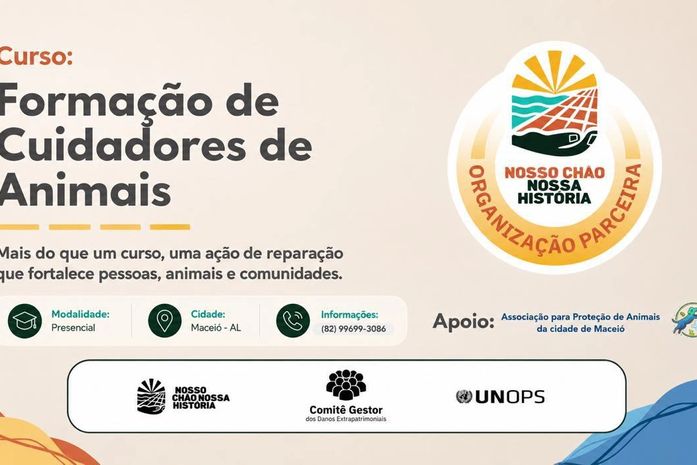 Curso de Formação de Cuidadores de Animais abre inscrições em Maceió