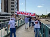 Aprovados em concurso da Semed, professores realizam protesto e pedem nomeações  