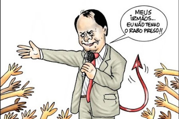 Candidato à Presidência da República Federativa do Brasil faz campanha contra Satanás.