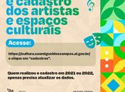 São Miguel dos Campos disponibiliza plataforma para Atualização e Cadastro dos Artistas e Espaços Culturais
 