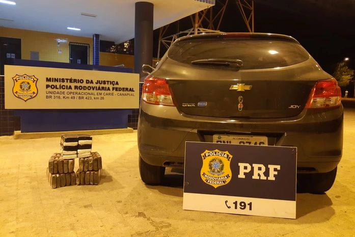 Casal é preso pela PRF com 30 quilos de maconha na BR-423
