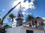 Estátua de 4 metros e meio é erguida no Mirante Padre Cícero II em Santana do Mundaú