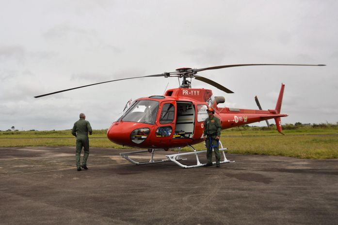 Enfermeiros e médicos do Samu realizam treinamento para atuar no Serviço Aeromédico
