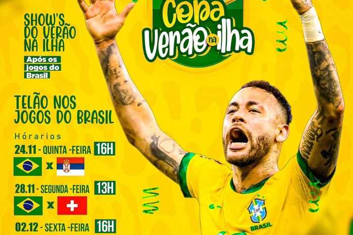 Copa na Ilha: Prefeitura da Barra de Santo Antônio monta telão e sistema de som para jogos do Brasil na Copa do Mundo