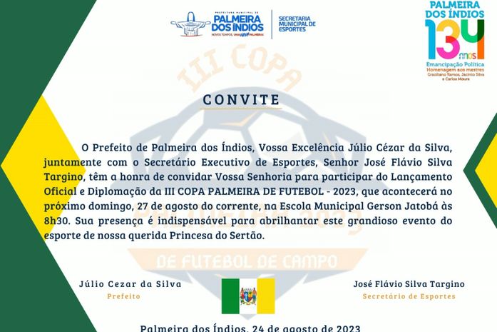 Circuito Esportivo promete movimentar o final de semana em Palmeira dos Índios; E vem aí 3° Copa Palmeira