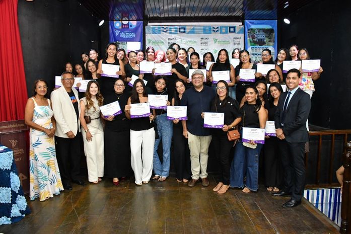 Programa Emprega Mais Alagoas certifica participantes de cursos de qualificação profissional em São Miguel dos Campos