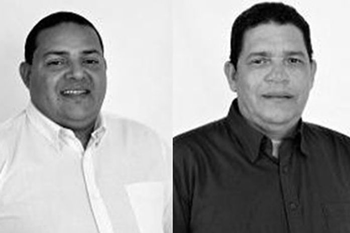 Prefeito e vice de Santa Luzia do Norte, Edson Mateus e José Ailton do Nascimento.
