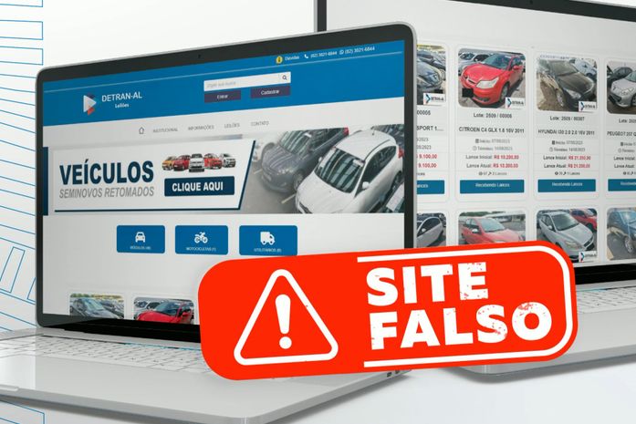 Detran aciona Segurança Pública após denúncia de falso site de leilão de veículos