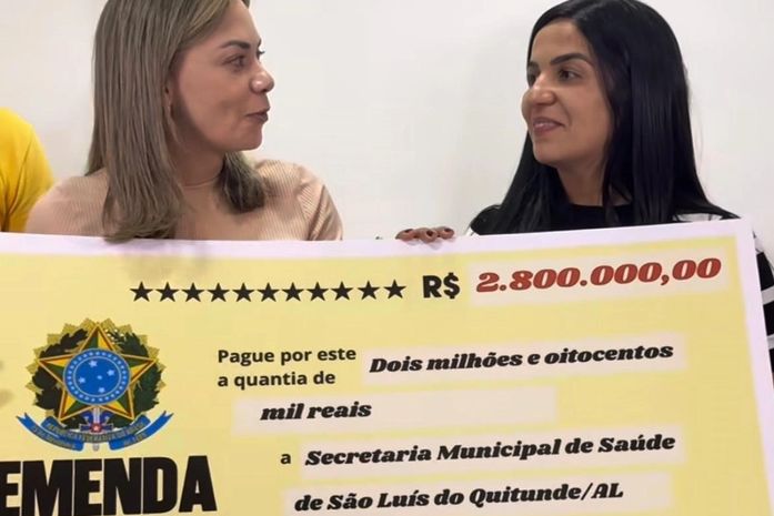 Saúde de São Luís do Quitunde recebe reforço de R$ 2,8 milhões de emenda parlamentar