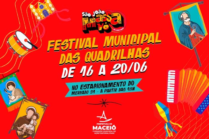 Festival Municipal de Quadrilhas Juninas começa nesta segunda-feira (16)