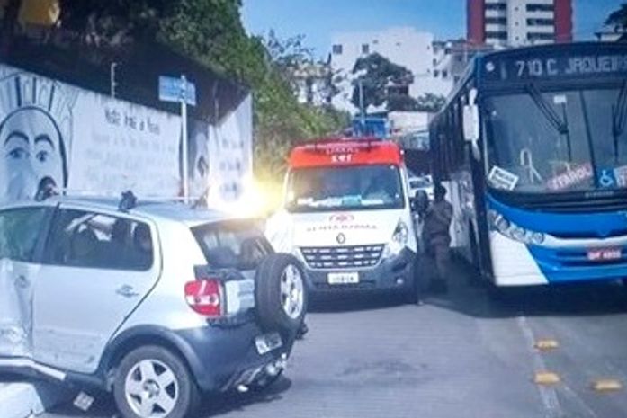 Acidente aconteceu nas proximidades da Ladeira Geraldo Melo