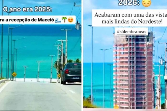 Vídeo que viralizou mostrando prédio na Rota do Mar reacende debate sobre espigões e atraso do Plano Diretor