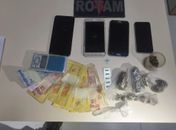 Material encontrado na residência onde as crianças estavam presas