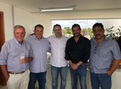 Cris, Vilela, Renan Filho, Maurício e Amaro Júnior, encontro de investimento turístico