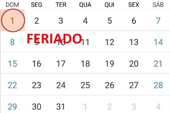 Calendário de 2017