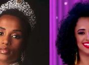 De um lado, a nova miss universo; do outro, Jennyfer