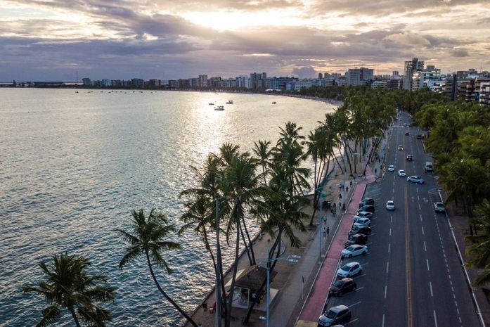 Orla da Ponta Verde, em Maceió