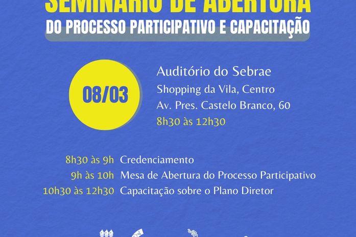Seminário de lançamento, capacitações e oficinas setoriais promovem diálogo sobre elaboração do Plano Diretor de Delmiro Gouveia