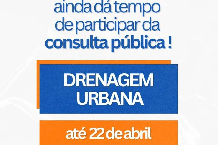 Consulta pública sobre concessão e manejo de águas pluviais segue até o dia 22/4
