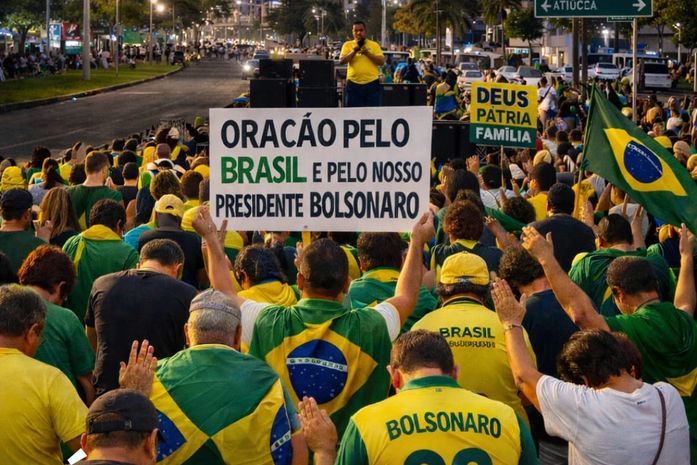 Apoiadores de Jair Bolsonaro realizam ato de oração neste sábado no Corredor Vera Arruda