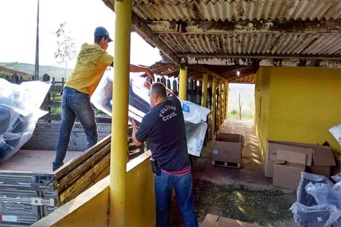 Carga saqueada foi encontrada em sítio em Igreja Nova