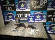 Polícia prende dupla suspeita de tráfico com metralhadora em Marechal Deodoro