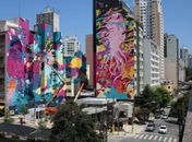 Grafite de 10 mil m² é produzido no centro São Paulo