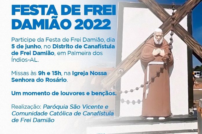 Festa de Frei Damião 2022 será realizada no domingo (5) em Canafistula