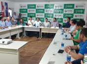 Prefeito de Palmeira, Júlio Cezar comandou o evento, que contou com 80% dos convidados