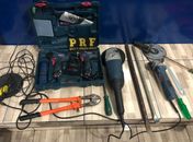 Material apreendido pela polícia