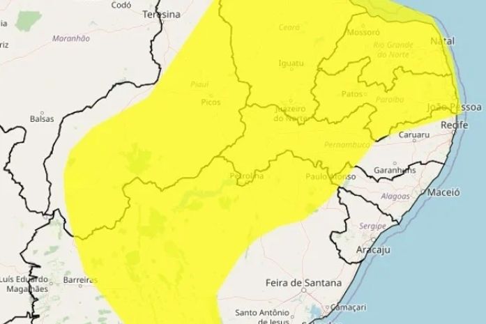 Inmet emite alerta de vendaval para cinco cidades de Alagoas
