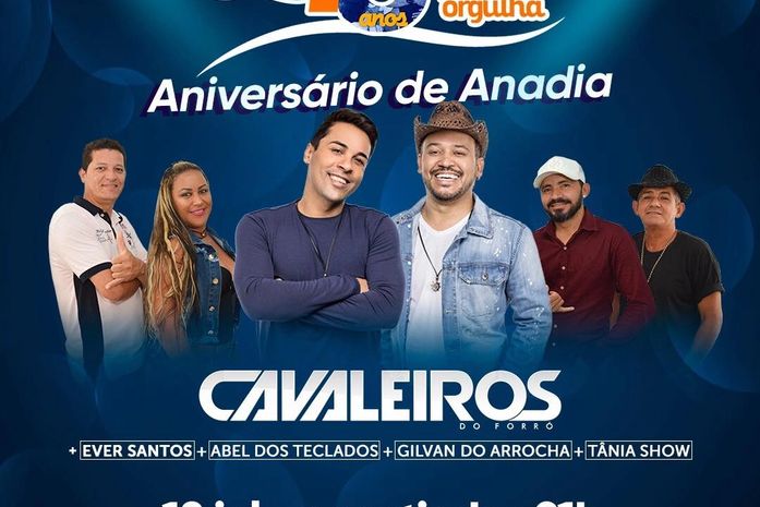 Anadia celebrará seus 218 anos com semana cultural, inaugurações e shows artísticos