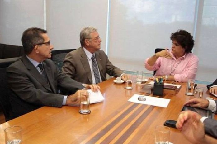 Téo com Luiz Otávio e a ministra do Meio Ambiente
