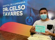 Tiago Silva foi internado no Hospital de Campanha no dia em que a unidade foi reaberta e, após 3 dias em tratamento, foi o primeiro a receber alta médica