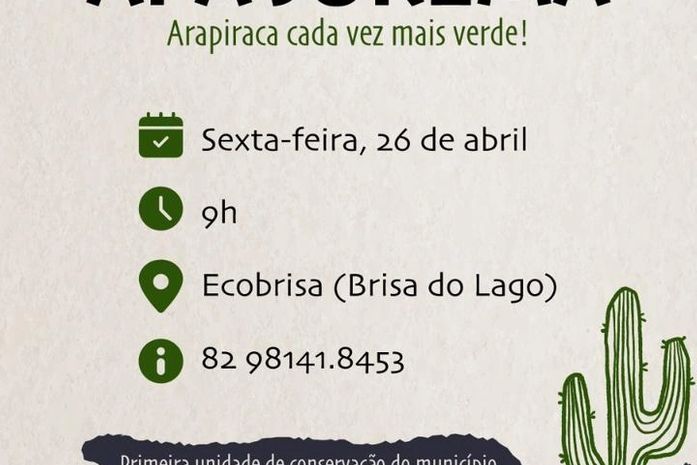 Luciano Barbosa assina, nesta sexta (26), a homologação da APA Jurema, no Brisa do Lago