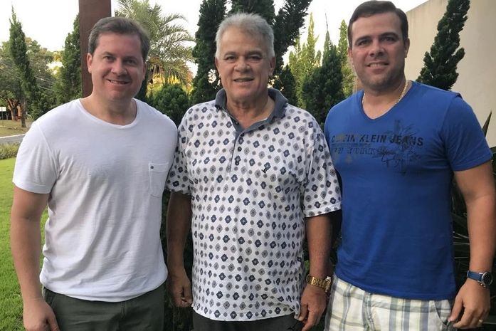 Ministro Marx Beltrão, deputado estadual João Beltrão e Maykon Beltrão (presidente do PSD em Alagoas)