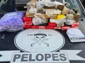 Duas pessoas são presas e 24 kg de maconha apreendidos em mala no Agreste de Alagoas