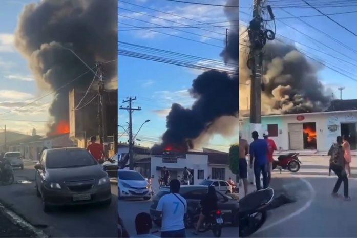 Estabelecimento comercial é atingido por incêndio no interior de AL