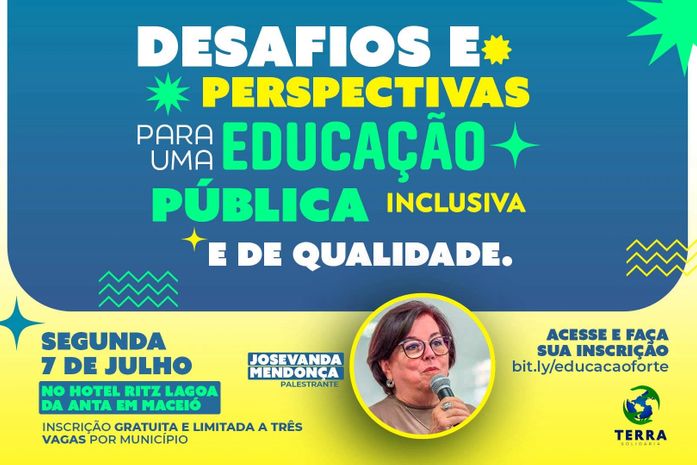 Nesta segunda (7), Instituto Terra promove evento para discutir os Desafios e Perspectivas para uma Educação Pública Inclusiva e de Qualidade em Maceió