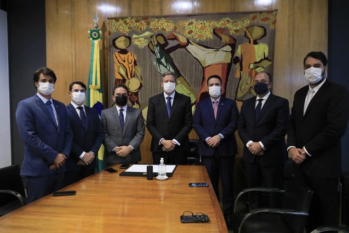 Câmara dos Deputados: Arthur Lira recebe presidente da ALE e comitiva de Alagoas